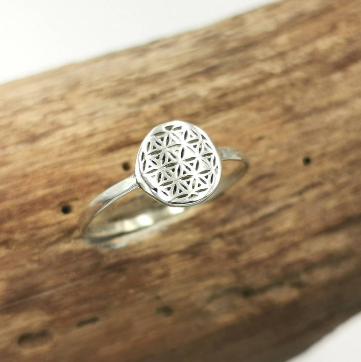 Flower of Life Ring — 925 Silver