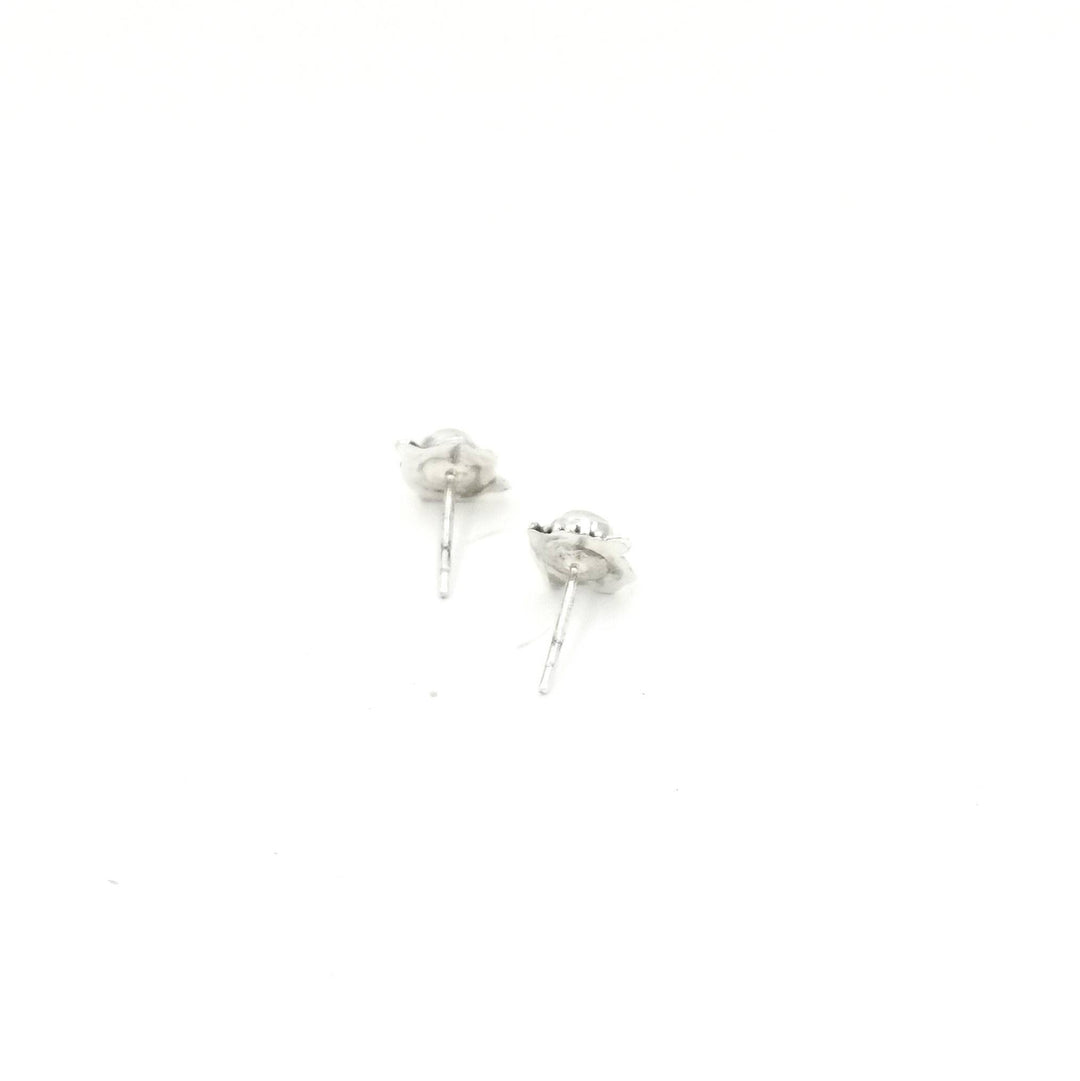 Boho Stud Earrings with Natural Stone — 925 Silver