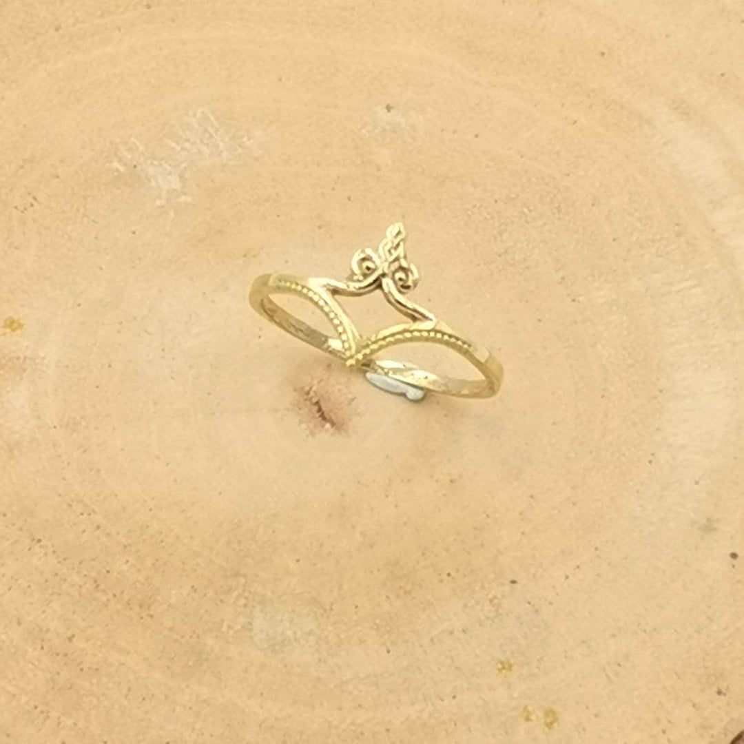 Golden Crown Dainty Ring