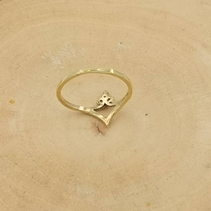 Golden Crown Dainty Ring