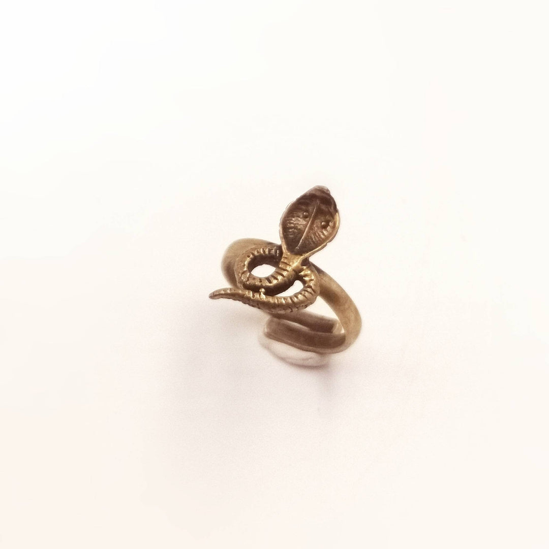Unisex Gold King Cobra Ring Adjustable