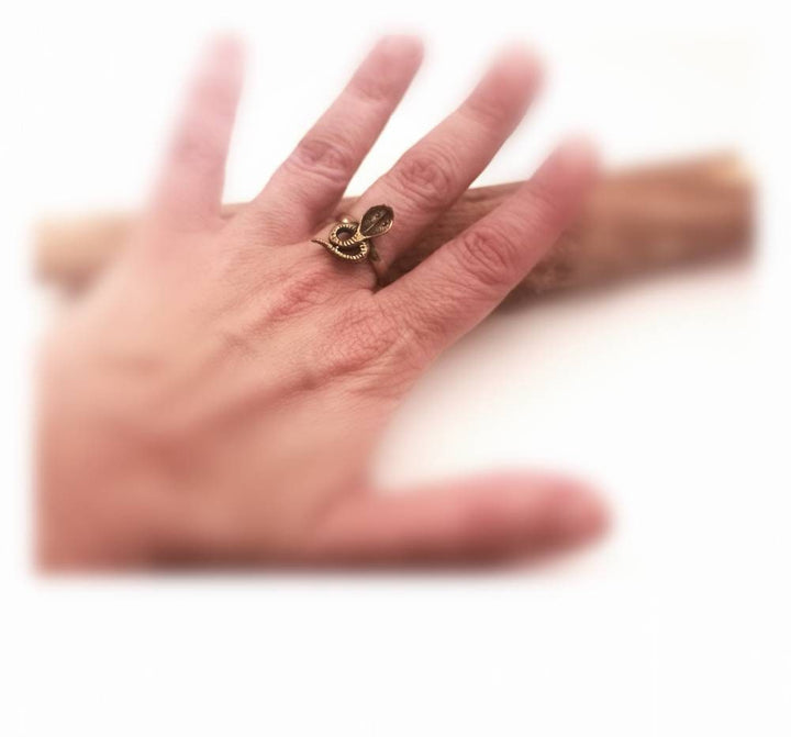 Unisex Gold King Cobra Ring Adjustable