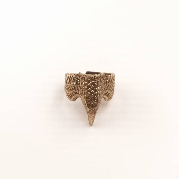 Gold Eagle Head Adjustable Ring