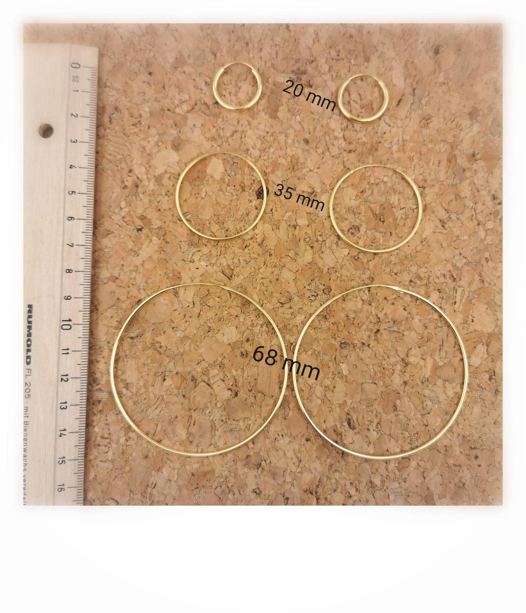 Hoop Earrings with Faceted Gemstones — 18k Gold Plated