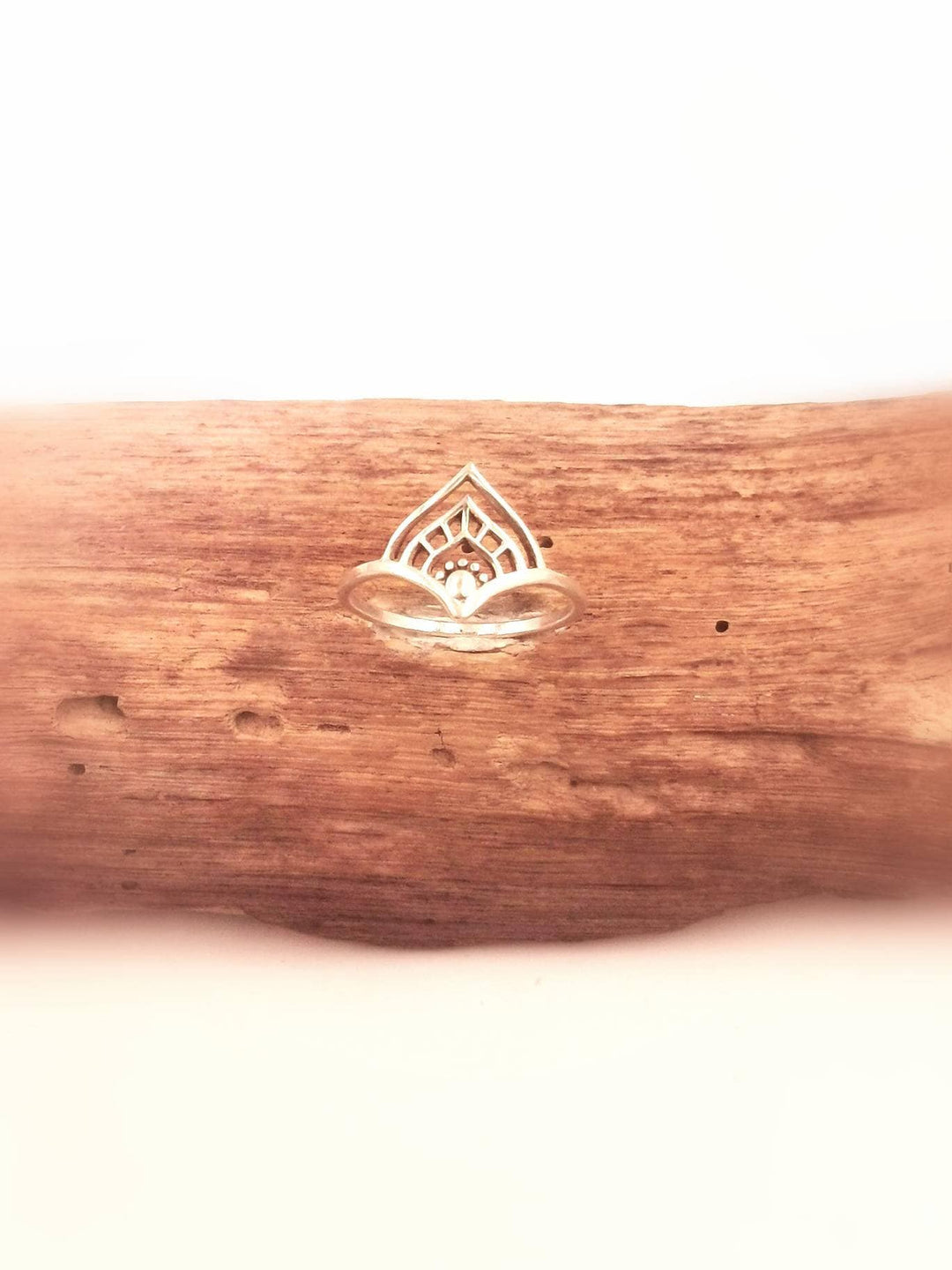 Dainty  Boho Chevron Ring 925 Silver