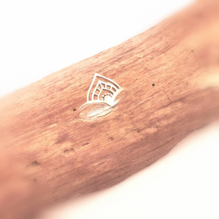 Dainty  Boho Chevron Ring 925 Silver