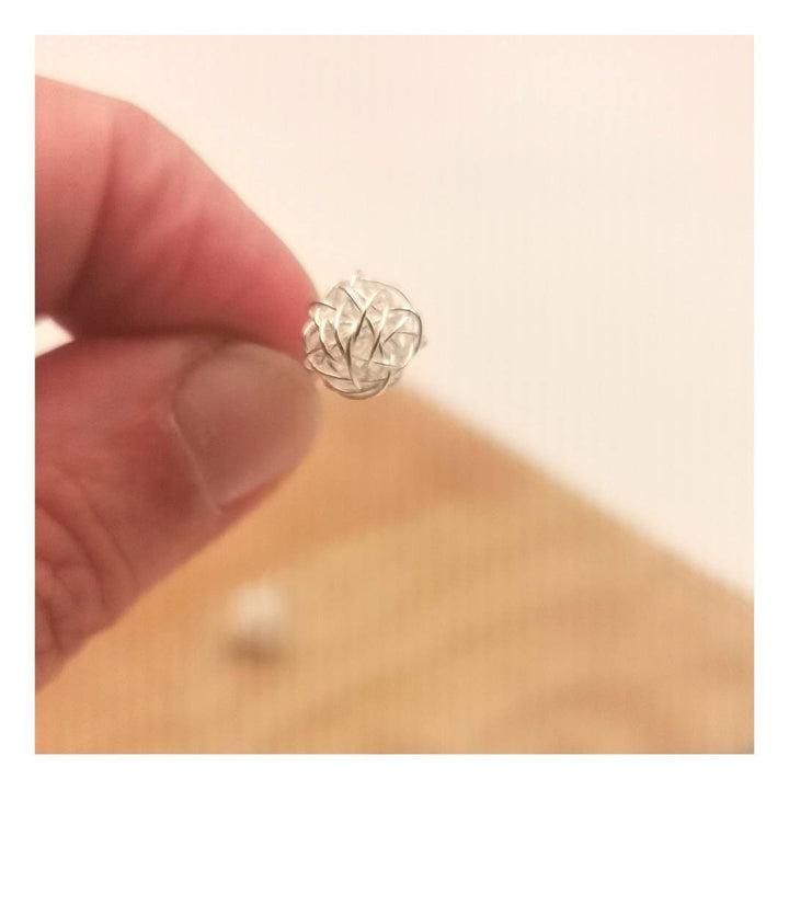 Knot Stud Earrings — 925 Silver