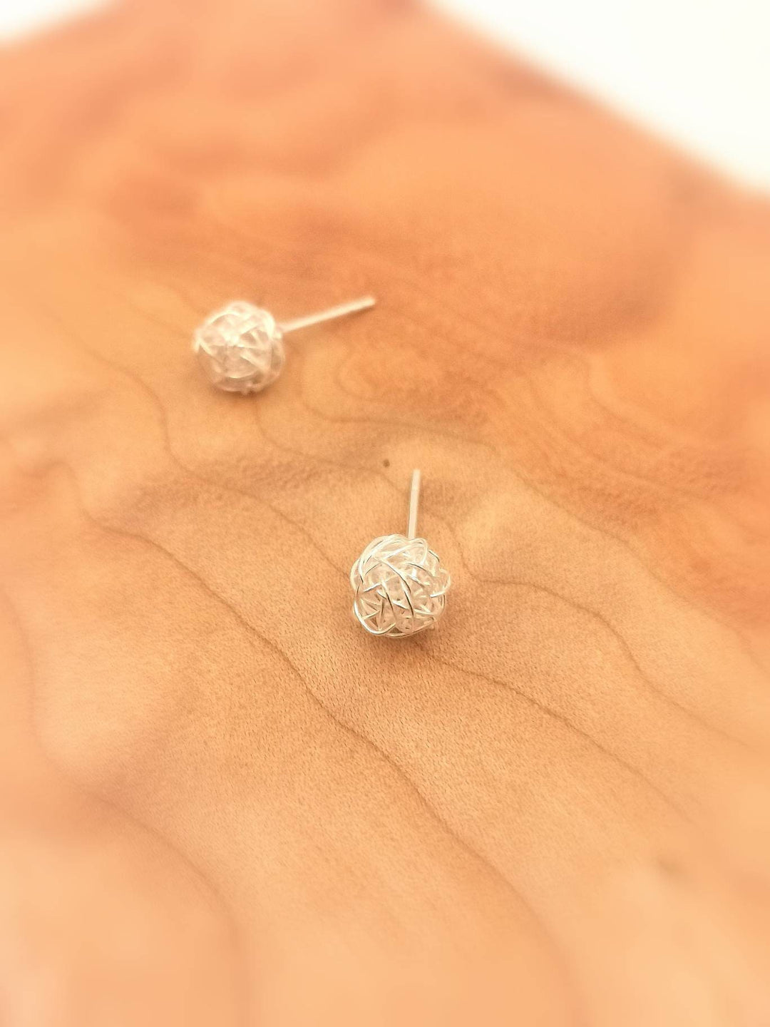 Knot Stud Earrings — 925 Silver