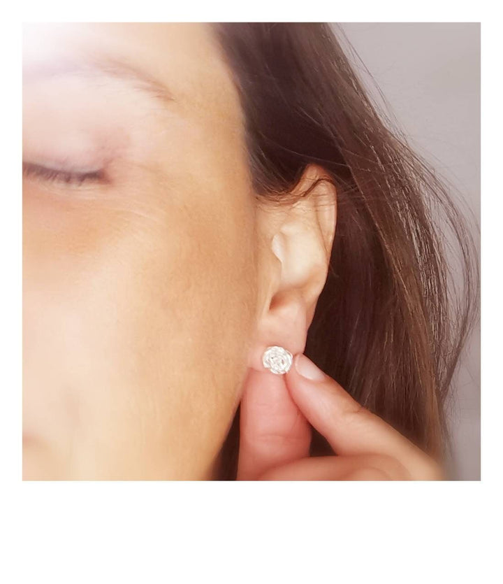 Knot Stud Earrings — 925 Silver