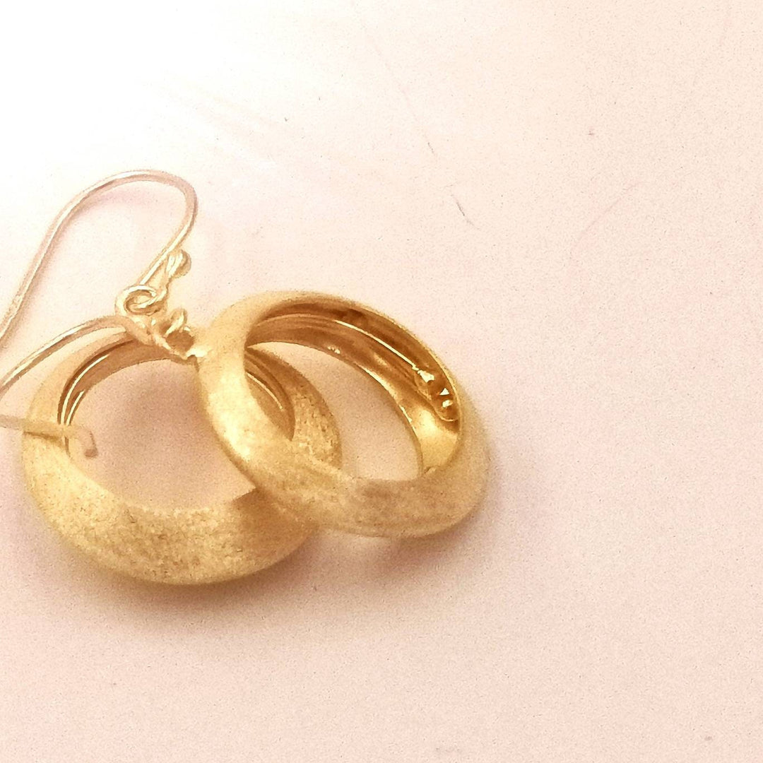 18k Gold Plated Flower Blossom Earrings