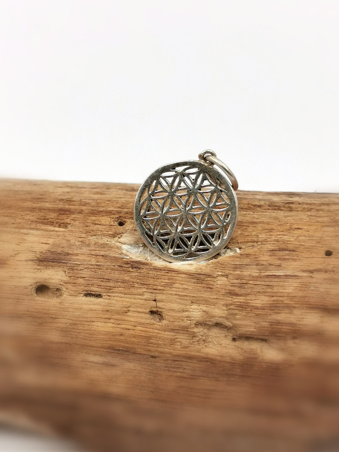Small Flower of Life Charm Pendant 925 Silver