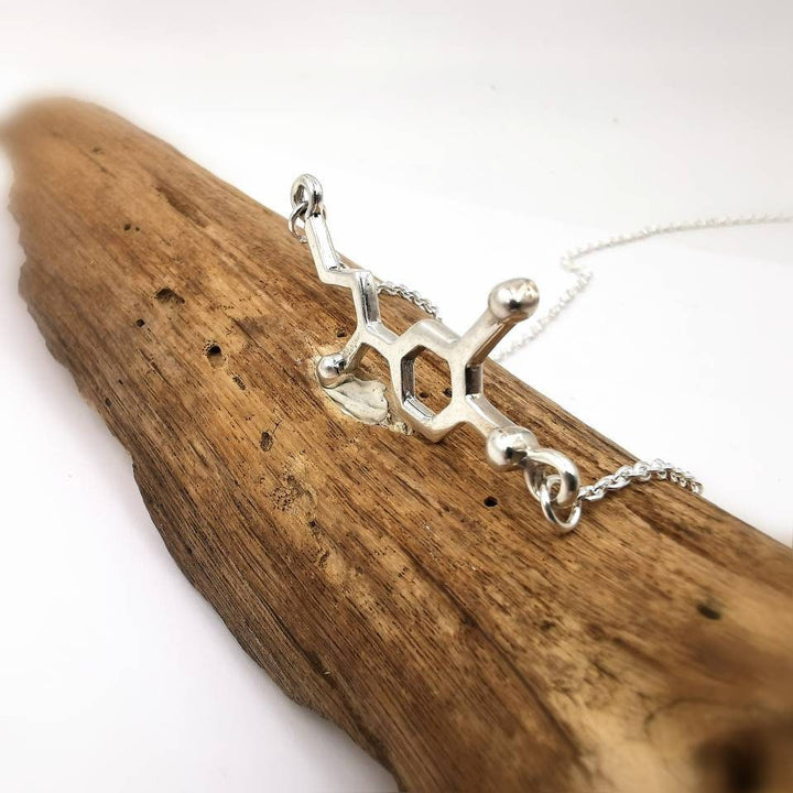 Adrenaline Molecule Necklace — 925 Silver