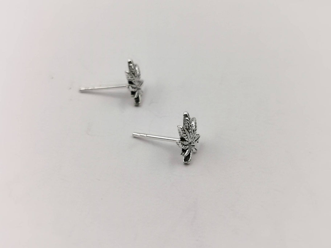Cannabis Leaf Stud Earrings — 925 Silver or 18k Gold Plated