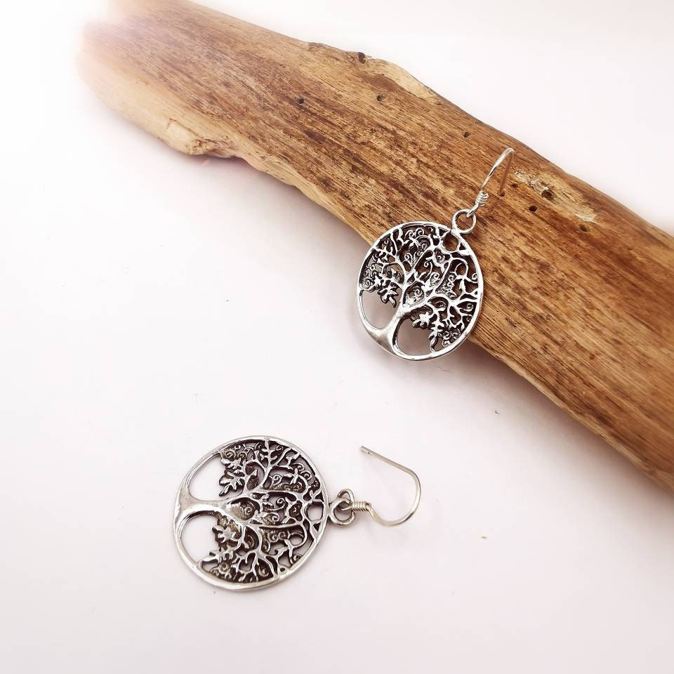 Tree of Life Earrings — 925 Silver