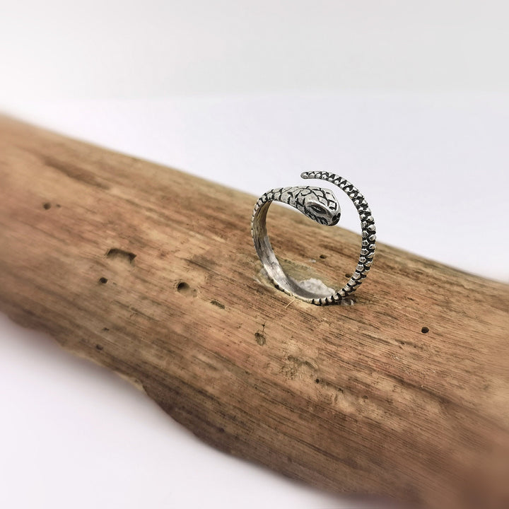 Fine Adjustable Snake Ring — 925 Silver