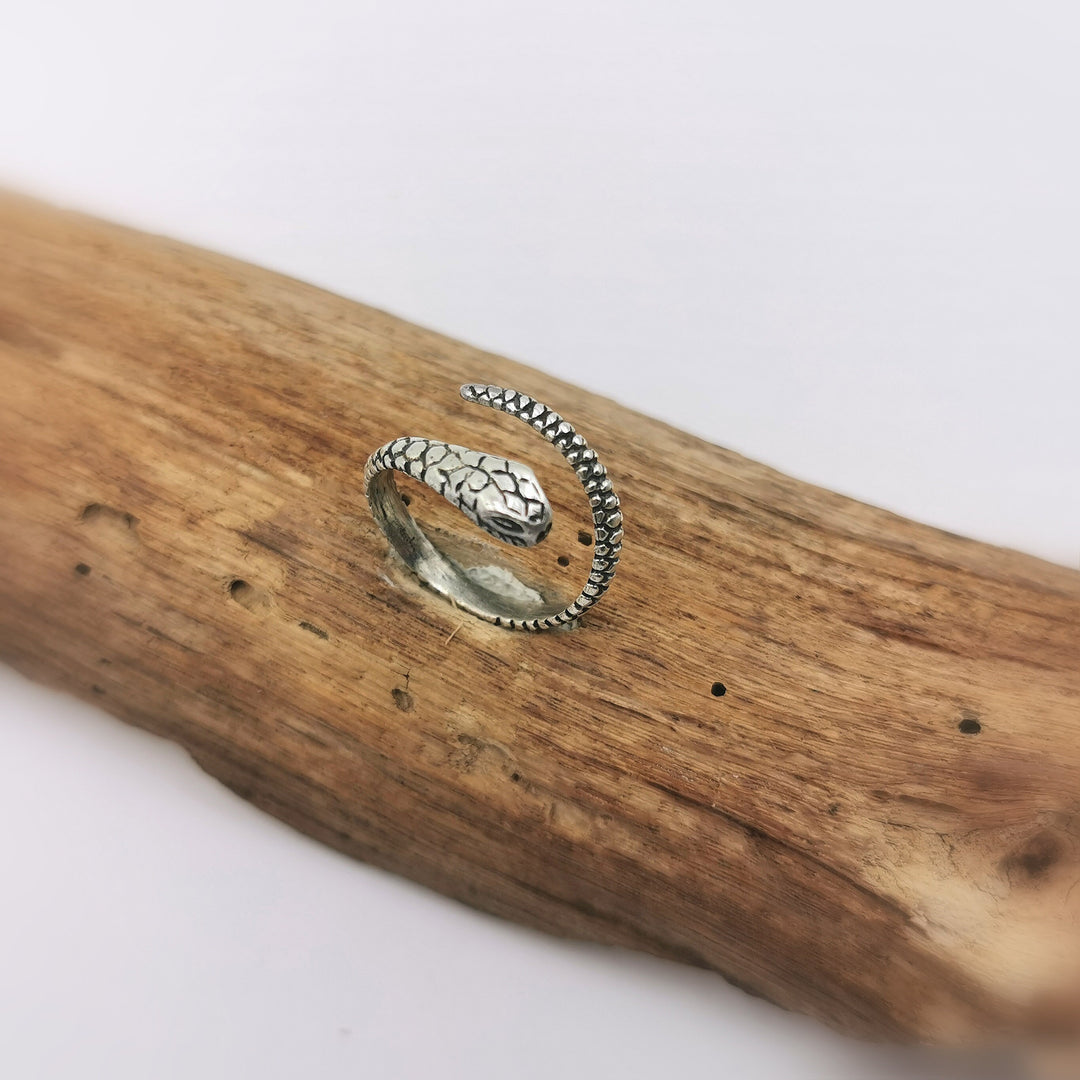 Fine Adjustable Snake Ring — 925 Silver