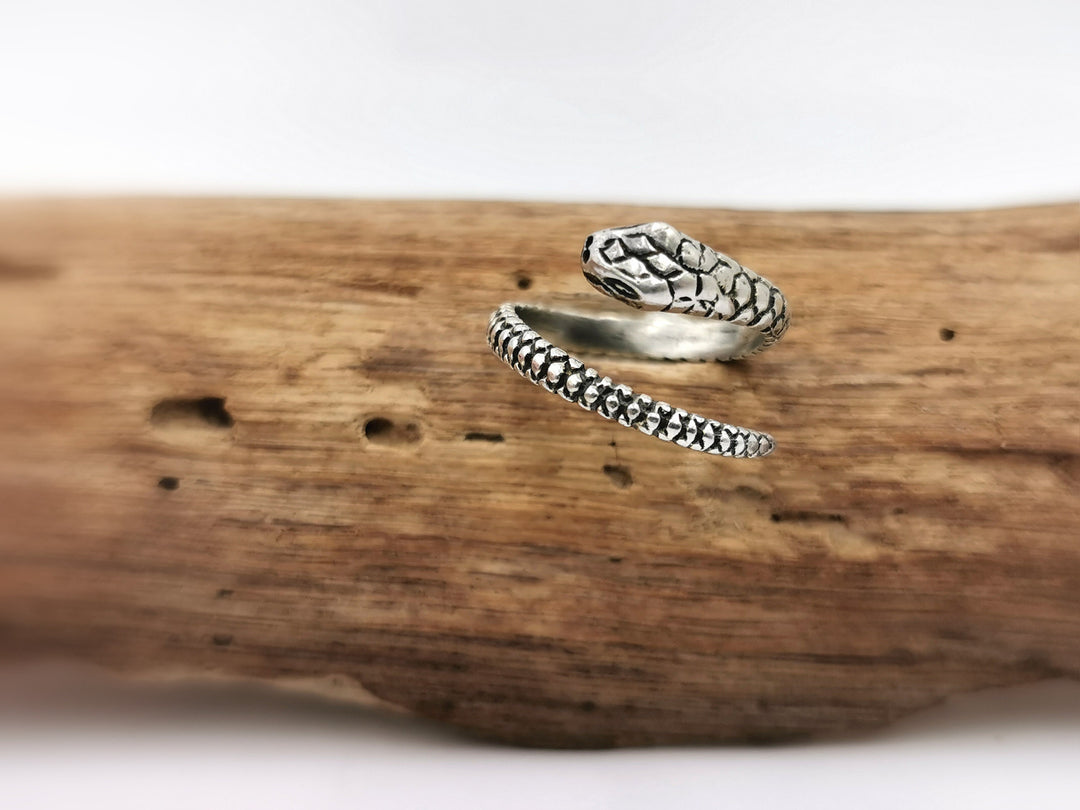 Fine Adjustable Snake Ring — 925 Silver