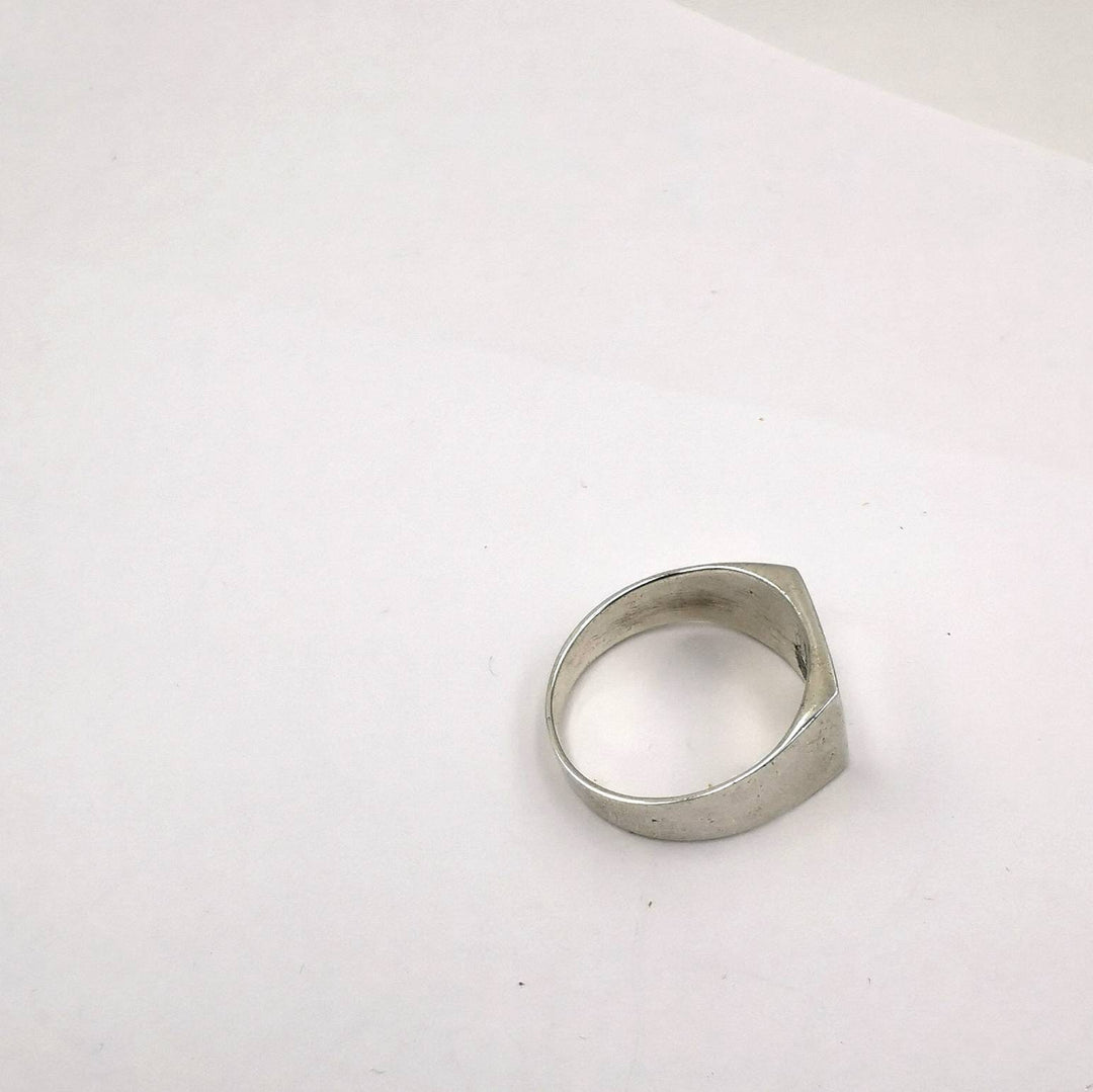 Rectangular Signet Ring, Solid Signet Ring — 925 Silver