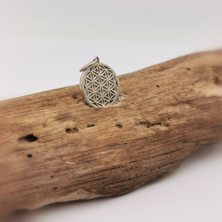 Small Flower of Life Charm Pendant 925 Silver
