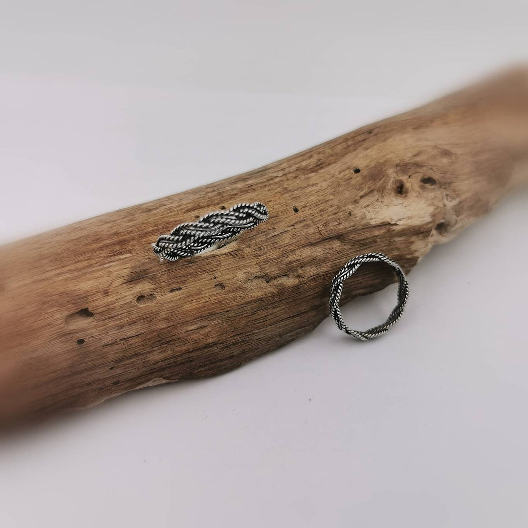 Celtic Braided Unisex Ring 925 Silver