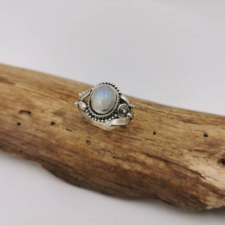 Handmade 925 Silver Boho Ring with Natural Gemstone