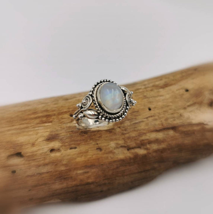 Handmade 925 Silver Boho Ring with Natural Gemstone