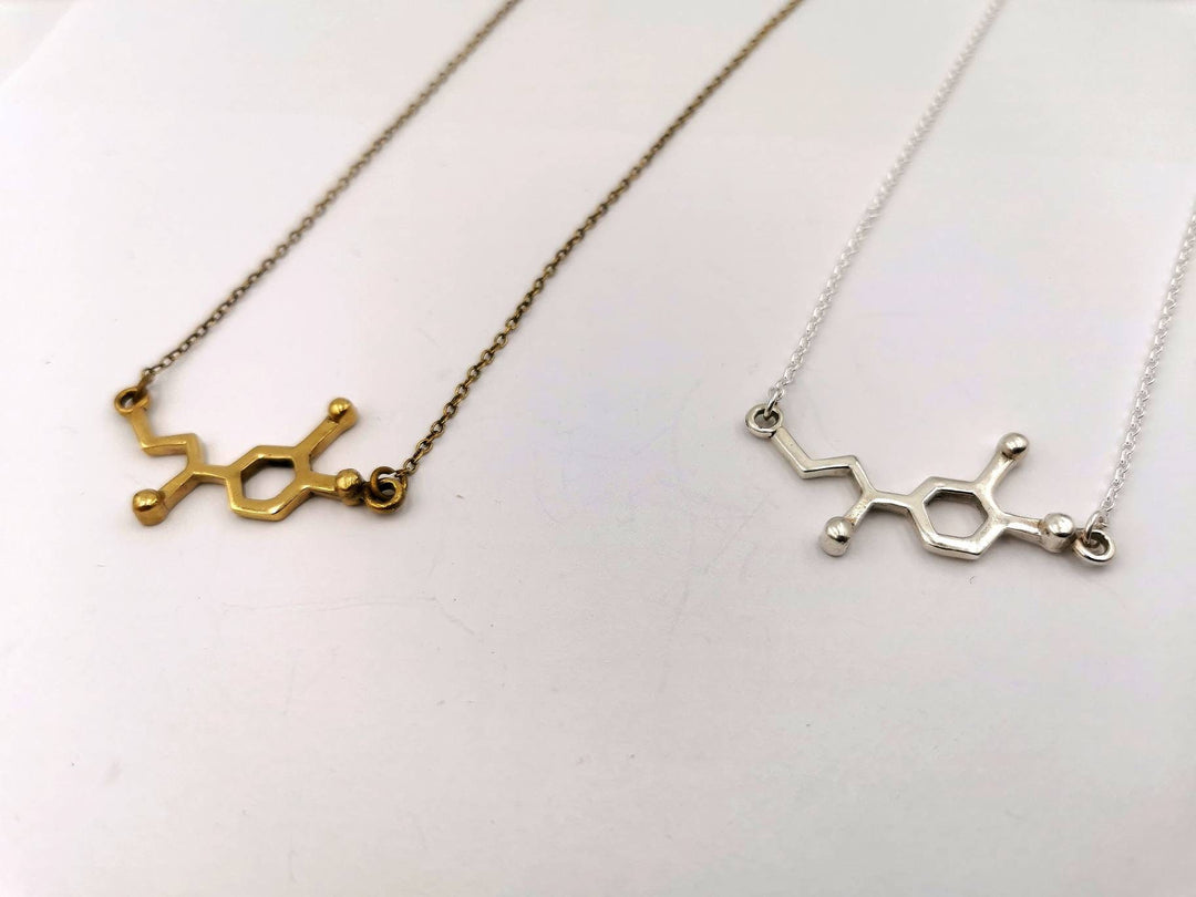 Adrenaline Molecule Necklace — 925 Silver