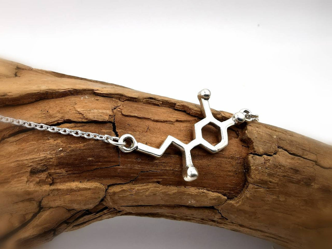Adrenaline Molecule Necklace — 925 Silver