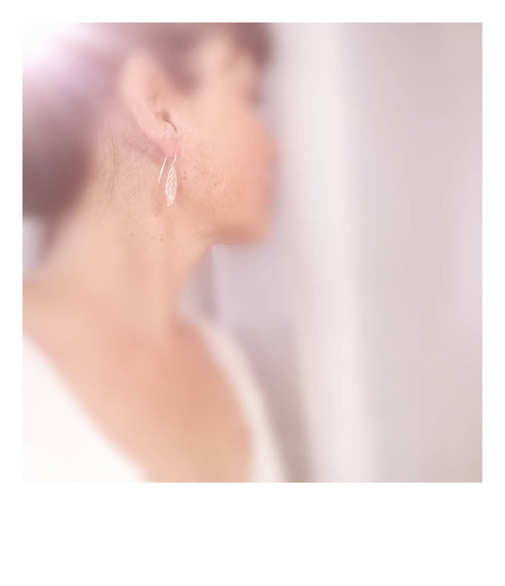 Matte Leaf Earrings — 925 Silver