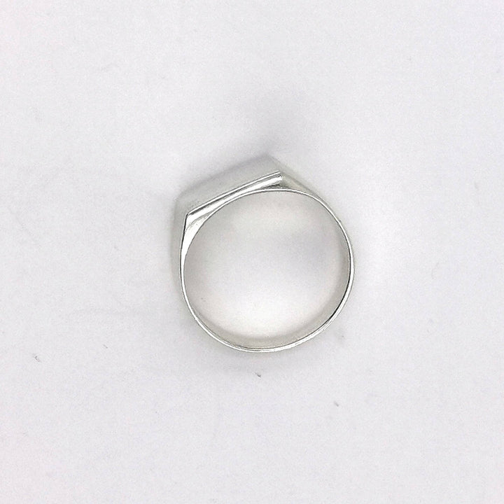 Rectangular Signet Ring, Solid Signet Ring — 925 Silver