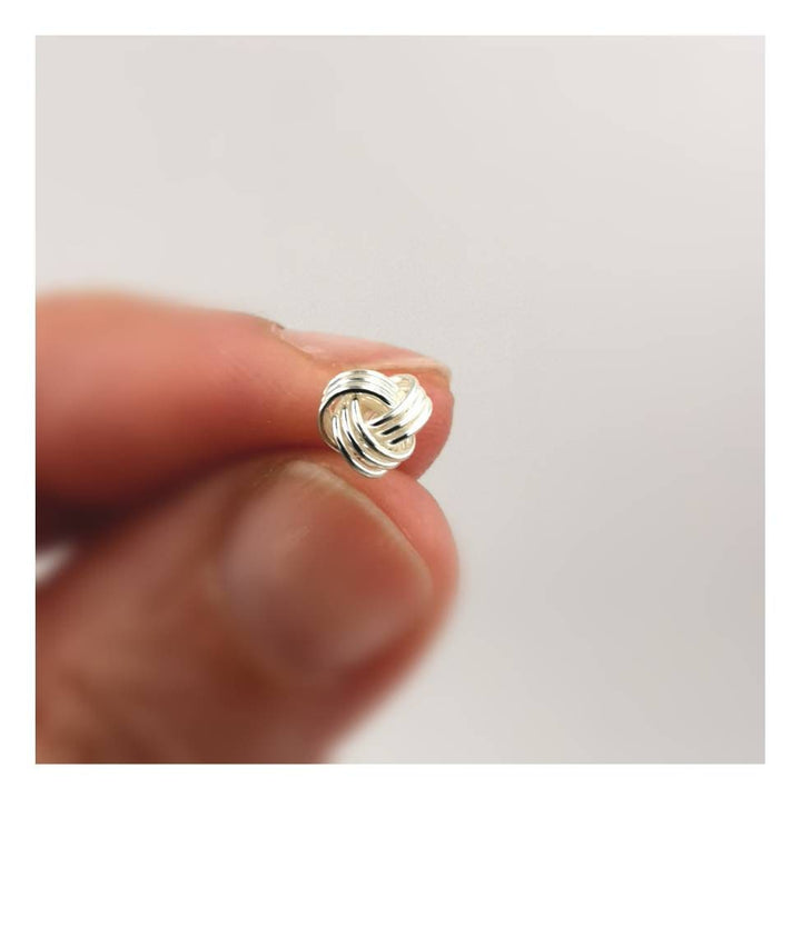 Classic Knot Stud Earrings — 925 Silver