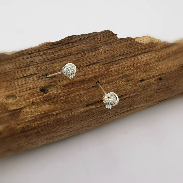 Classic Knot Stud Earrings — 925 Silver