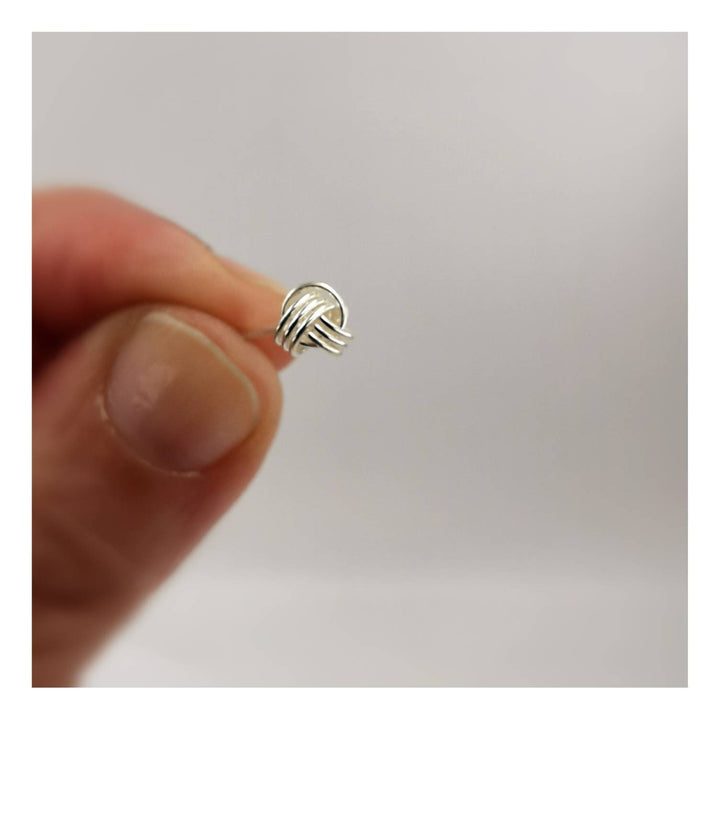 Classic Knot Stud Earrings — 925 Silver