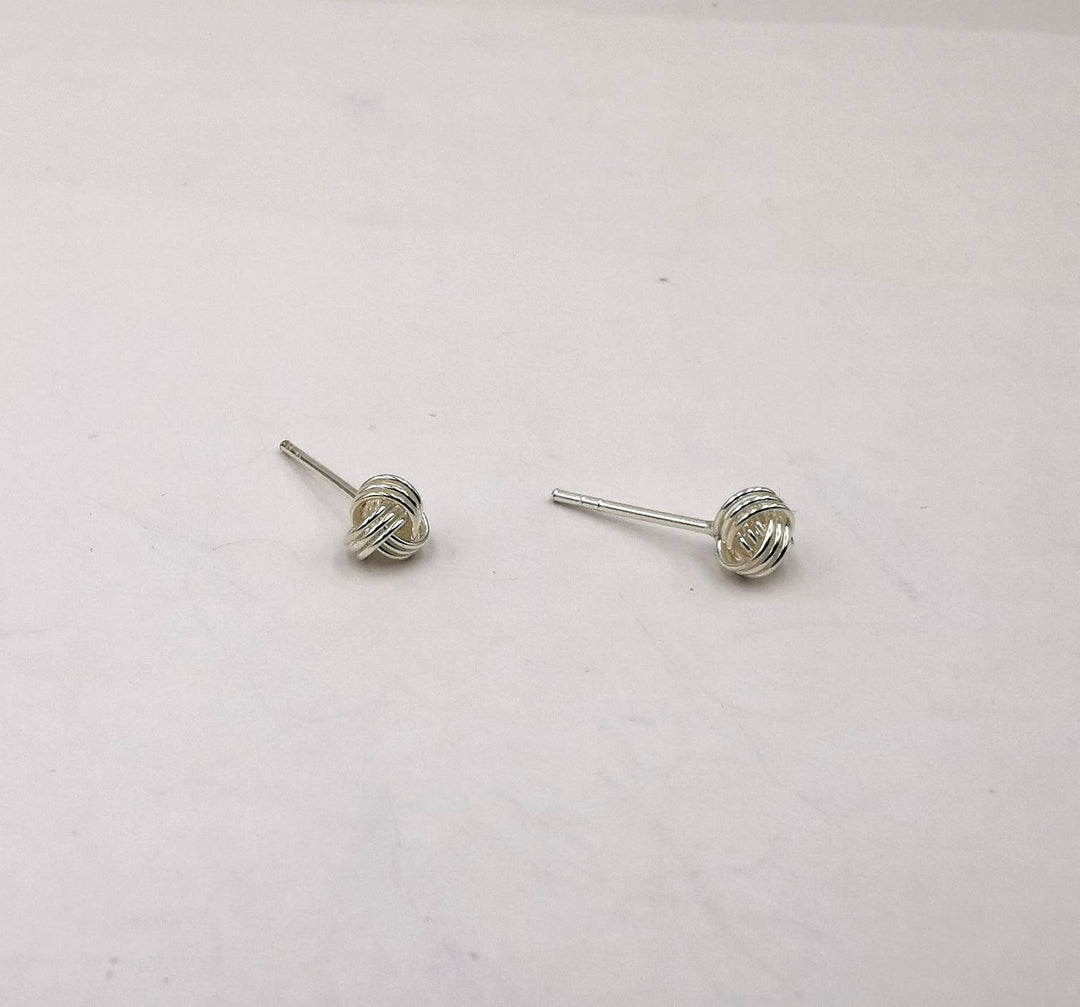 Classic Knot Stud Earrings — 925 Silver