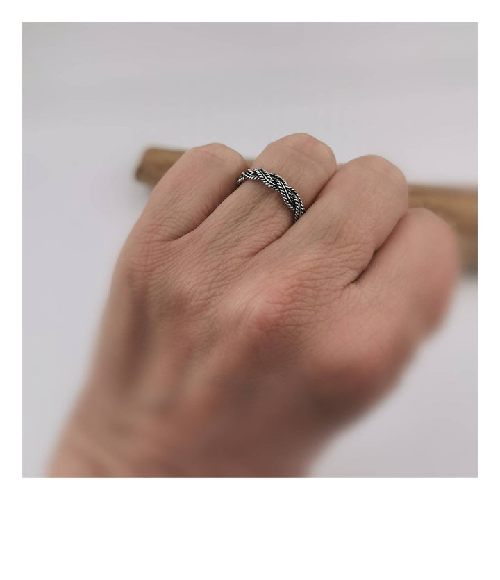 Celtic Braided Unisex Ring 925 Silver