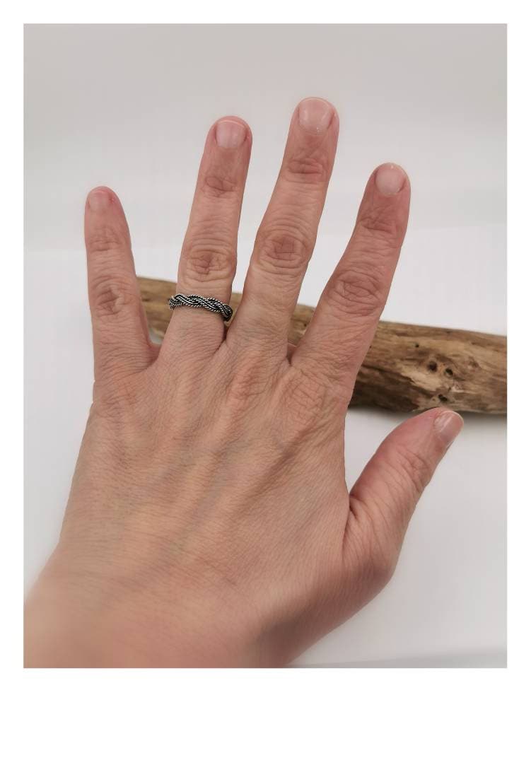 Celtic Braided Unisex Ring 925 Silver