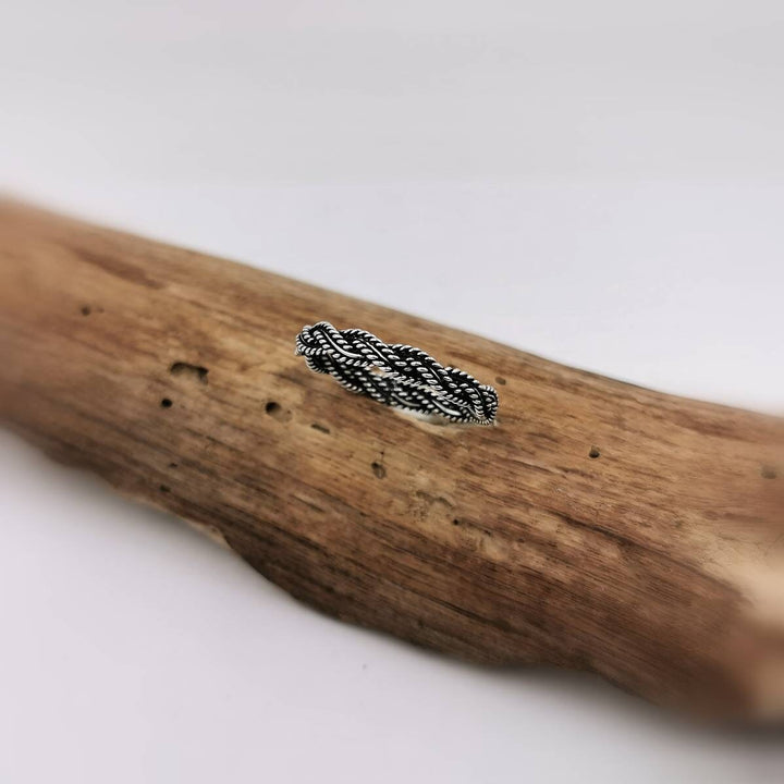 Celtic Braided Unisex Ring 925 Silver
