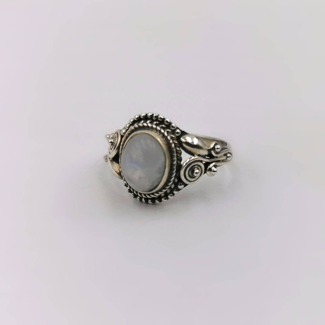 Handmade 925 Silver Boho Ring with Natural Gemstone