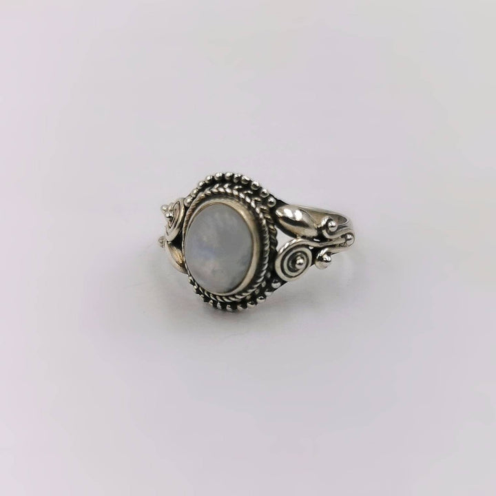 Handmade 925 Silver Boho Ring with Natural Gemstone