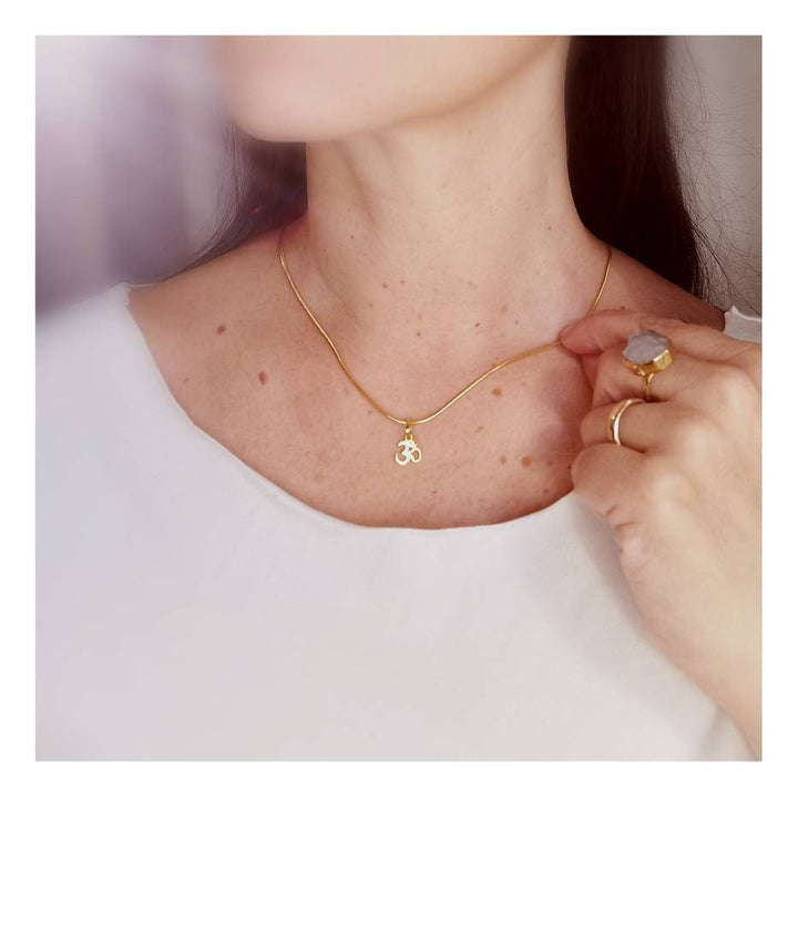 Tiny Om Charm— 18k Gold Plated