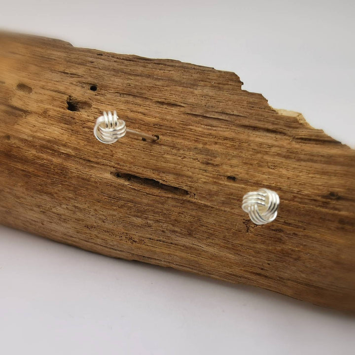 Classic Knot Stud Earrings — 925 Silver