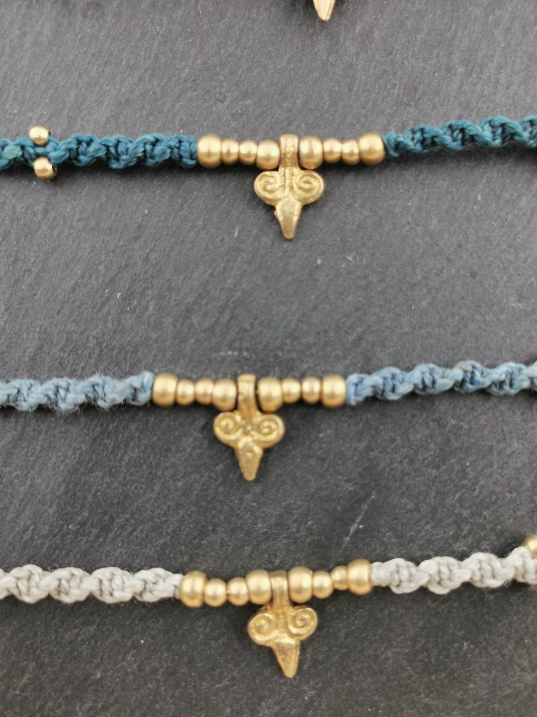 Macramé Anklet with Minimal with Beads, Adjustable Anklet Available in 10 Colours