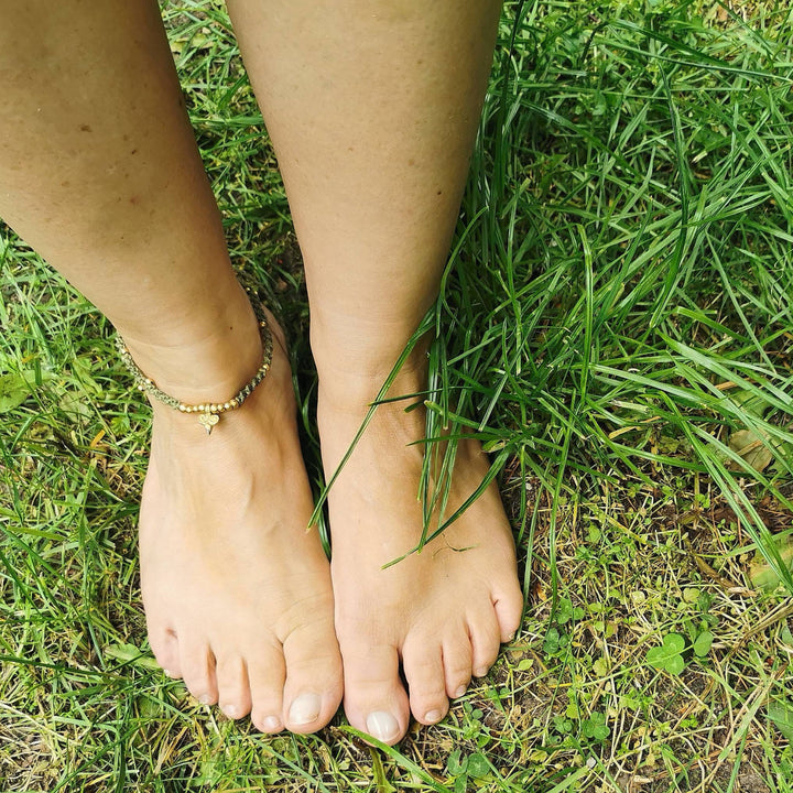 Macramé Anklet with Minimal with Beads, Adjustable Anklet Available in 10 Colours