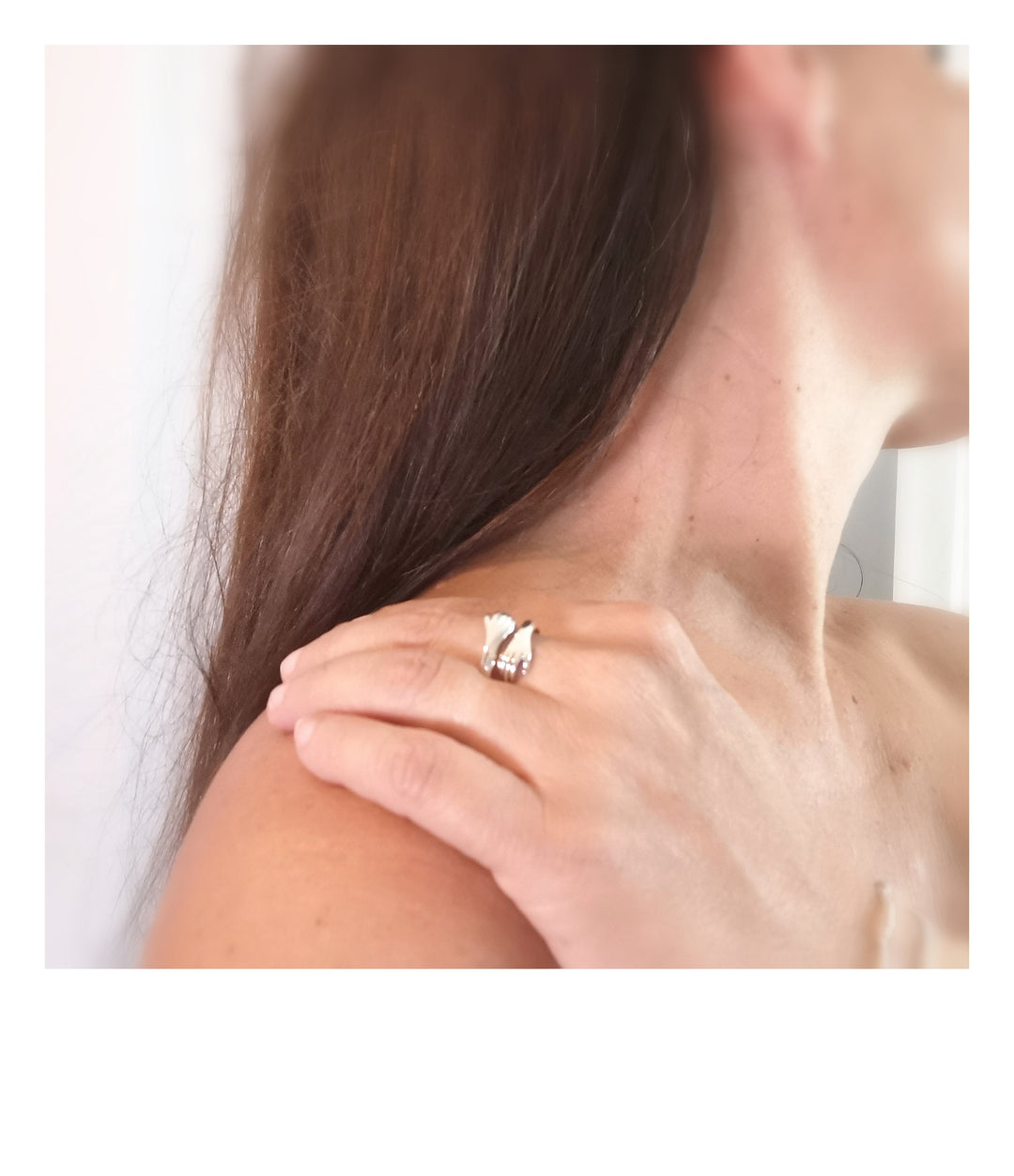 925 Sterling Silver Hug Ring, Adjustable Unisex Band
