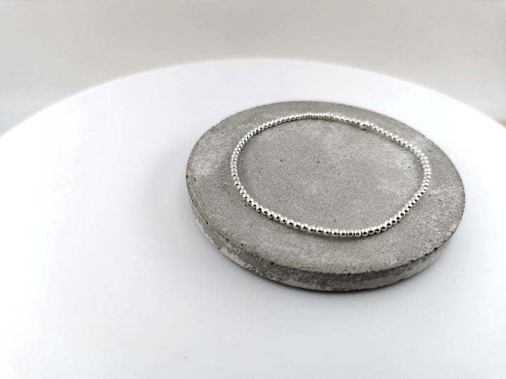 925 Silver Ball Bracelet , Stretchy Bracelet