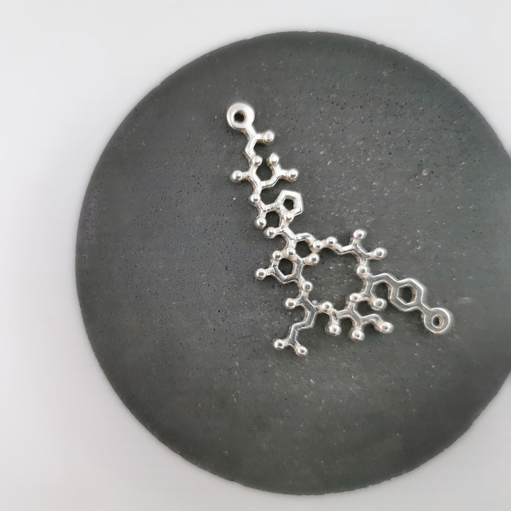 Oxytocin Molecule Necklace, Molecular Structure Necklace, 925 Silver Oxytocin Pendant
