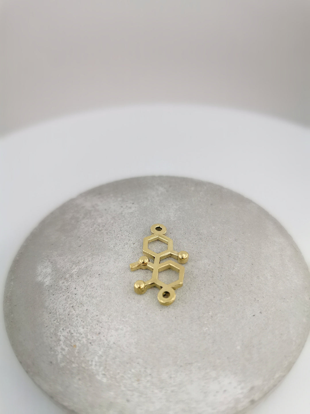 Ketamine Molecule Necklace — Brass