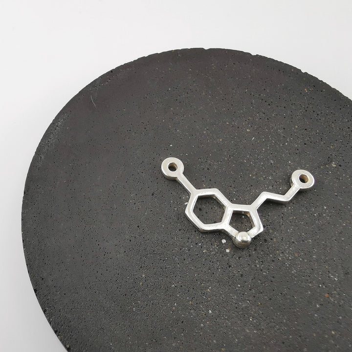 Serotonin Molecule Necklace — 925 Silver