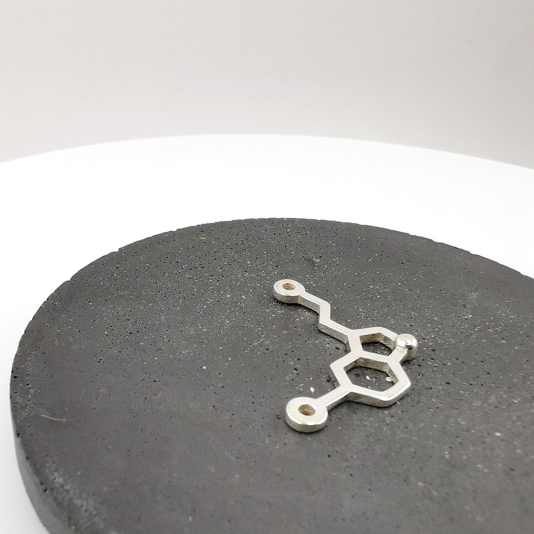 Serotonin Molecule Necklace — 925 Silver
