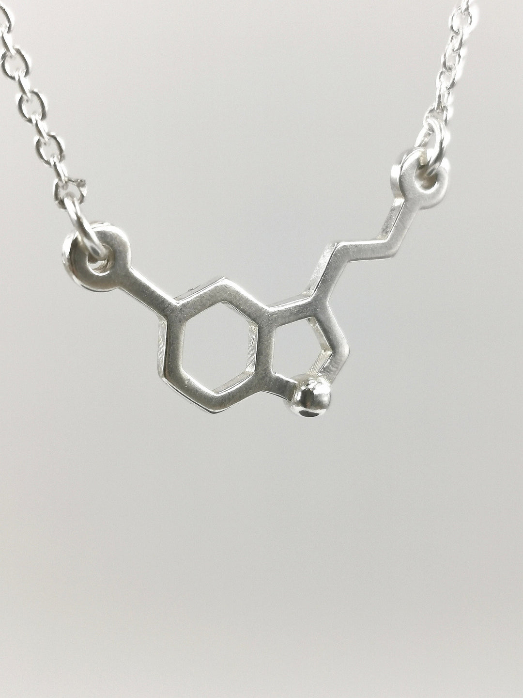 Serotonin Molecule Necklace — 925 Silver
